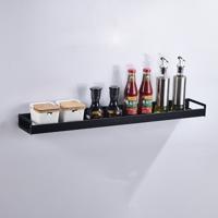 80cm keuken multifunctionele muur opknoping houder kruiden opslag rek (zwart)