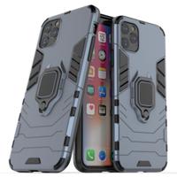 Panther PC + TPU schokbestendige beschermhoes met magnetische ring houder voor iPhone XI Max (2019) (grijs)