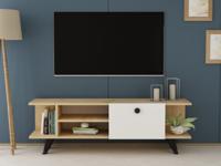 Tv-meubel PIDI 1 deur eik/wit Tv-meubel PIDI 1 deur eik/wit