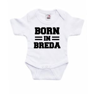 Born in Breda kraamcadeau rompertje wit jongens en meisjes 92 (18-24 maanden)  -