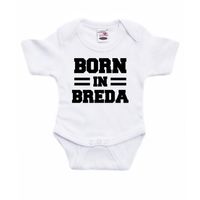 Born in Breda kraamcadeau rompertje wit jongens en meisjes 92 (18-24 maanden)  -