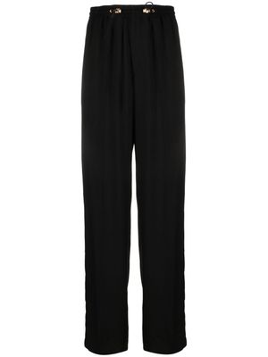 Versace pantalon de jogging en coton à lien de resserrage - Noir
