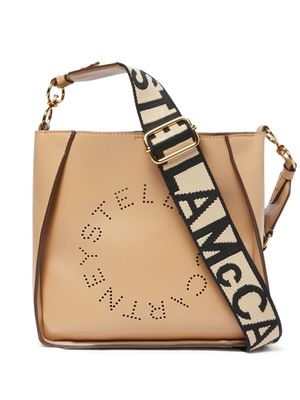 Stella McCartney sac porté épaule à logo perforé - Tons neutres