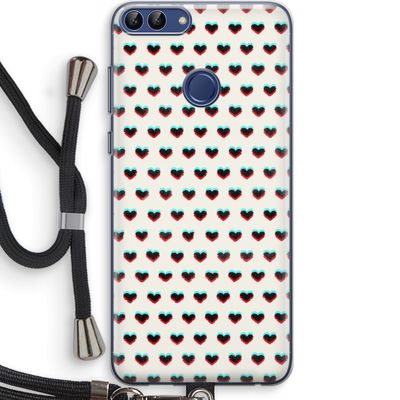 Hartjes: Huawei P Smart (2018) Transparant Hoesje met koord