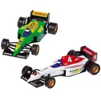 Raceauto speelgoed set van 2x stuks Formule 1 wagens 10 cm