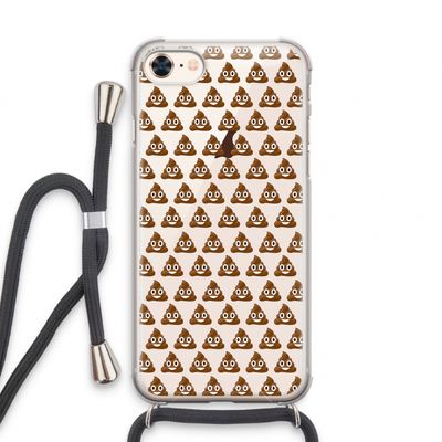 Poop emoji: iPhone 7 Transparant Hoesje met koord