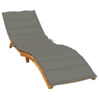 VidaXL Ligbedkussen 200x50x4 cm stof gemêleerd donkergrijs