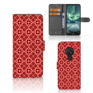 Nokia 7.2 | Nokia 6.2 Telefoon Hoesje Batik Rood