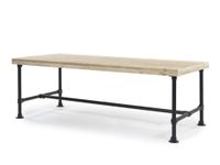 Tafel TUBE steigerhout buizen frame | 220cm x 100cm | Transparante Lak - thumbnail