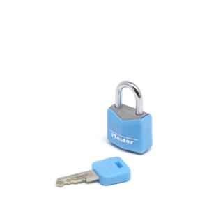 MASTER LOCK Hangslot met 20 mm breed massief aluminium huis; verpakking van 2, in verschillende kleuren