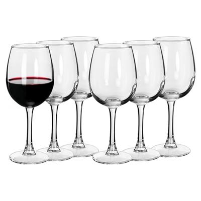 Alessandro rode Wijnglazen King - 6x stuks - glas - 600 ml - H22 cm