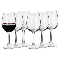 Alessandro rode Wijnglazen King - 6x stuks - glas - 600 ml - H22 cm