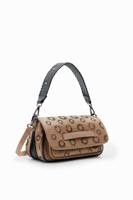 Middelgrote gestanste schoudertas - BROWN - U