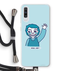 Zwaai: Samsung Galaxy A70 Transparant Hoesje met koord