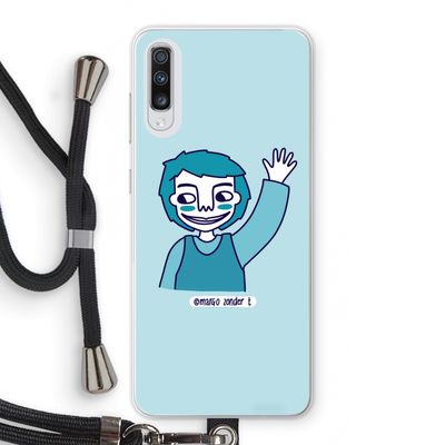 Zwaai: Samsung Galaxy A70 Transparant Hoesje met koord
