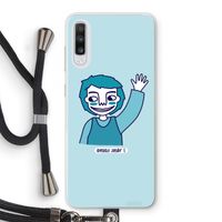 Zwaai: Samsung Galaxy A70 Transparant Hoesje met koord