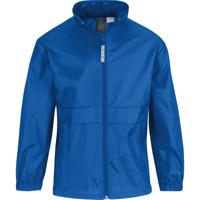 B&C Regenjas - kinderen - blauw - sirocco windjas - nylon