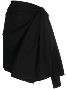 Rick Owens minijupe en coton à design drapé - Noir