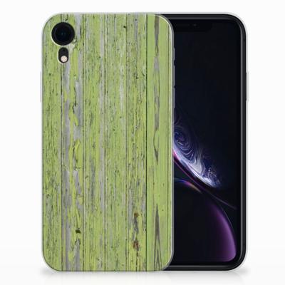 Apple iPhone Xr | Bumper Hoesje | Green Wood