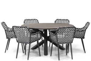 Domani Emory/Ancona 150 cm rond dining tuinset 7-delig