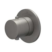 Afbouwdeel IVY Bond Inbouwthermostaat Symmetry Met Rond Rozet Geborsteld Metal Black PVD IVY