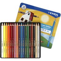 Lyra Super ferby 1 kleurpotloden, l: 18 cm, vulling 6,25 mm, diverse kleuren, 18 stuk/ 1 doos