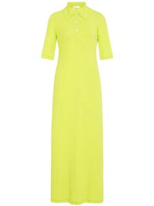 Rosetta Getty robe en coton à col polo - Vert