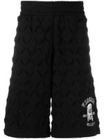 Versace short en coton à logo imprimé - Noir