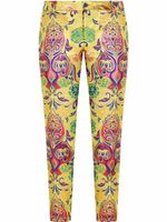 Dolce & Gabbana pantalon de costume à motif jacquard - Jaune - thumbnail