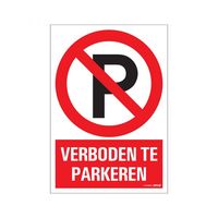 Bord Verboden te parkeren - 230x330 mm.
