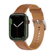 Luxe leren bandje - Lichtbruin - Geschikt voor Apple Watch 38mm / 40mm / 41mm / 42mm Luxe leren bandje - Lichtbruin - Geschikt voor Apple Watch 38mm / 40mm / 41mm / 42mm