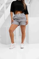 Off The Pitch Striped Resort Korte Broek Dames Zwart/Wit - Maat L - Kleur: WitZwart | Soccerfanshop