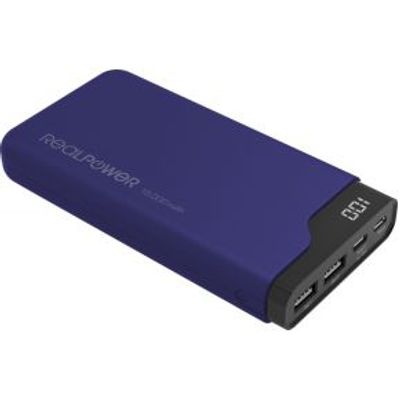 RealPower PB-15000C Navy Blue powerbank 15000 mAh Zwart, Blauw