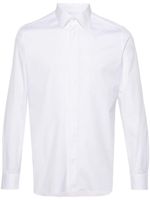 Zegna chemise en popeline à manches longues - Blanc