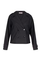 Cato bonded trenchcoat - black - 13541