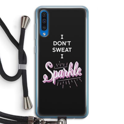 Sparkle quote: Samsung Galaxy A50 Transparant Hoesje met koord