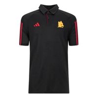 adidas AS Roma Polo 2023-2024 Zwart Geel - thumbnail