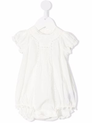Bonpoint barboteuse à broderies - Blanc
