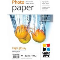 Colorway PG180020A4 pak fotopapier Glans A4
