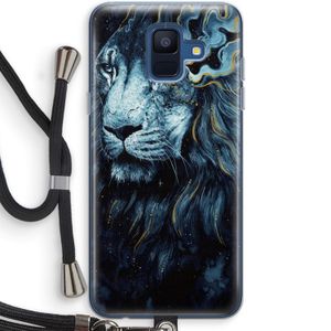 Darkness Lion: Samsung Galaxy A6 (2018) Transparant Hoesje met koord