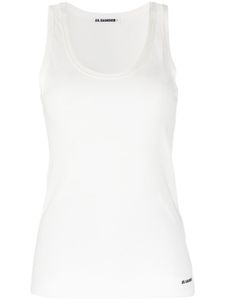 Jil Sander logo-print cotton tank top - Blanc