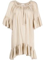 MARANT ÉTOILE ruffled silk dress - Tons neutres - thumbnail