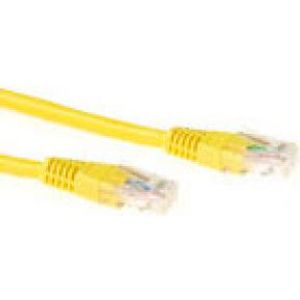 ACT Gele 10 meter LSZH U/UTP CAT6 patchkabel met RJ45 connectoren