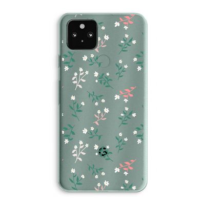 Small white flowers: Google Pixel 5a 5G Transparant Hoesje