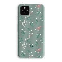 Small white flowers: Google Pixel 5a 5G Transparant Hoesje
