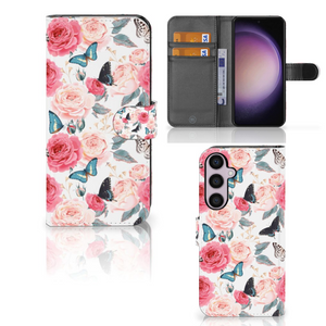 Samsung Galaxy S24 Plus Hoesje Butterfly Roses