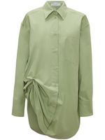 JW Anderson chemise oversize à détails d'œillets - Vert - thumbnail