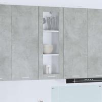 Hangkast Riga Beton Grijs 40 x 31 x 100 cm Bewerkt hout