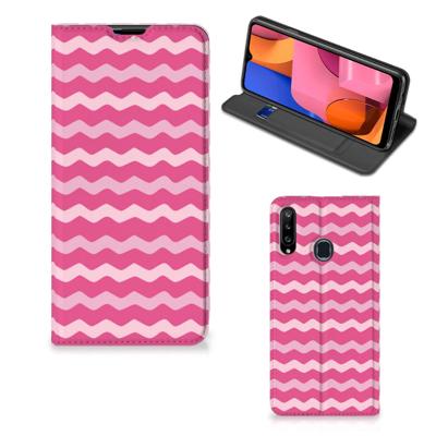 Samsung Galaxy A20s | Hoesje met Magneet | Waves Pink