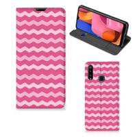 Samsung Galaxy A20s | Hoesje met Magneet | Waves Pink